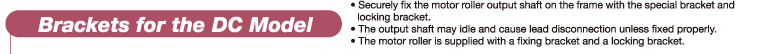 Brackets for the DC Model